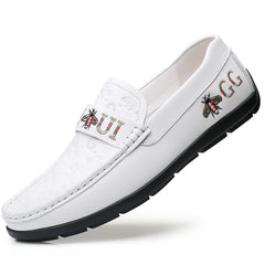 Men's New Leather Casual Slip-on Breathable Shoes