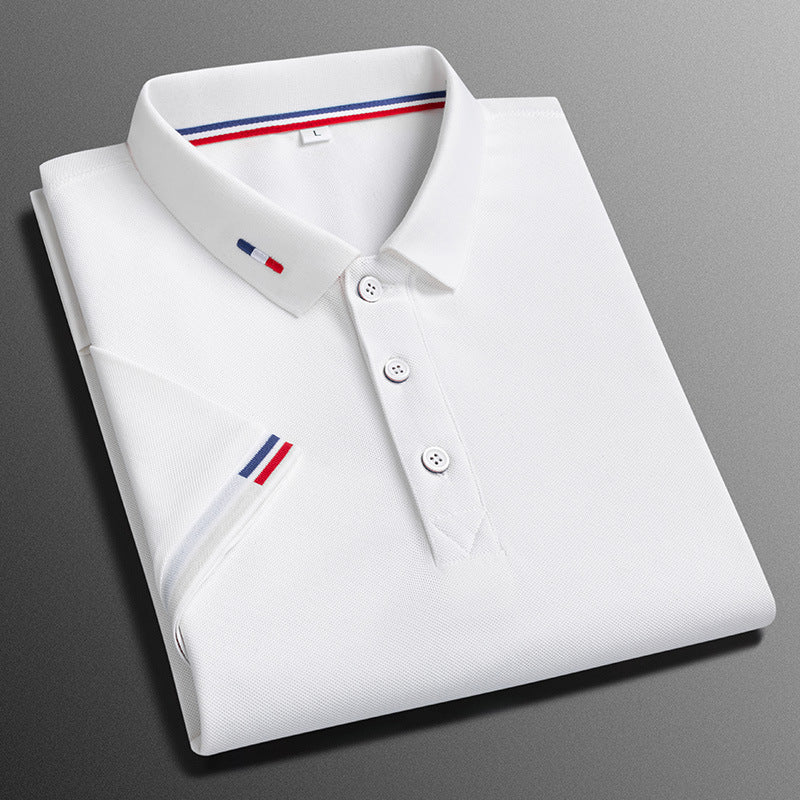 Men's New Casual Business Lapel Short-sleeved Polo Shirt