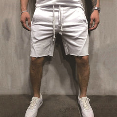Men's Solid Color Sports Training Fitness Running Casual Shorts