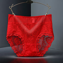 Sexy Lace Mesh Ice Silk Quick-drying Seamless Briefs