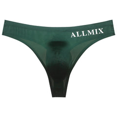 Men's Sexy Sports Fitness Transparent Ice Silk Low Waist Seamless Thong