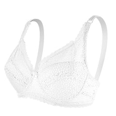 White Lace Breathable Comfort Bow Bra