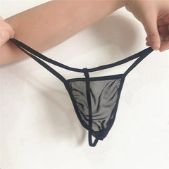 Men's Elastic Transparent Mesh Sexy Thong
