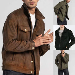 2023 New Suede Versatile Lapel Jacket