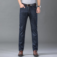 Men's Straight Fit Loose Plus Size Business Casual Jeans