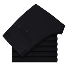 Men's Thickened High Waist Elastic Straight Warm Non-iron Casual Pants