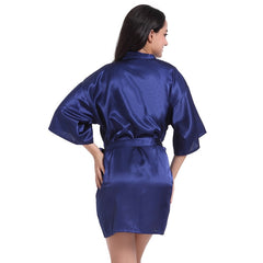 Ladies Satin Skin Friendly Cardigan Nightgown