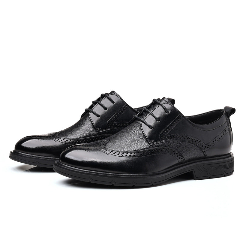 Men's Business Fashion Casual Carved Formal Leather Shoes