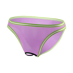 Men's Sexy Transparent Large Size Low Rise Open Crotch Briefs