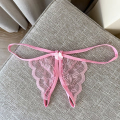 Sexy Lace Crotchless Transparent Thong