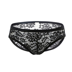Men's Sexy Lace Transparent Low-waist Breathable Briefs