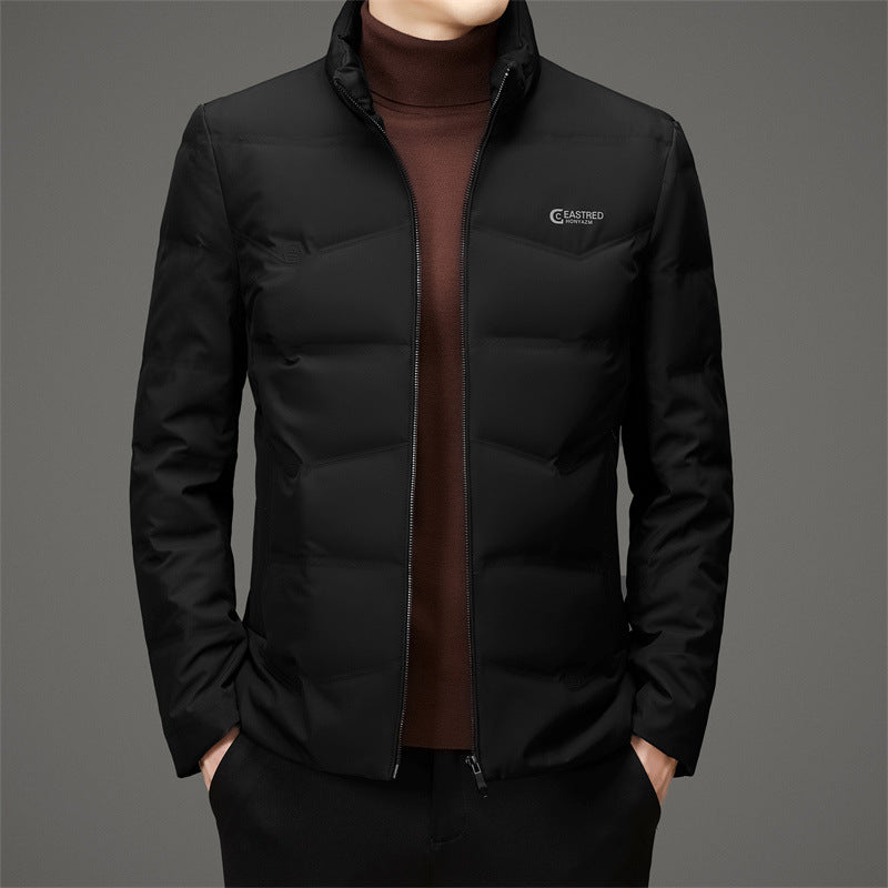 White duck down stand collar light antibacterial down jacket