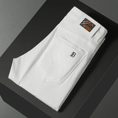 Black and white versatile fashion stretch casual pants