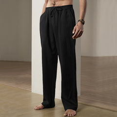 2024 New Men's Simple Fashion Solid Color Casual Straight Pants