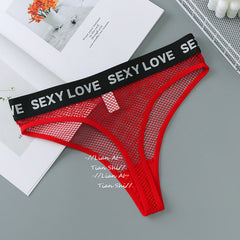 Transparent Mesh Lace Comfortable Thong