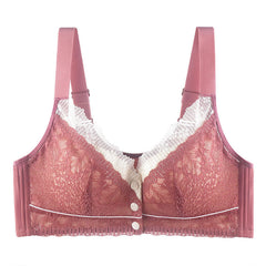 New Exquisite Lace Front Button Adjustable Strap Bra