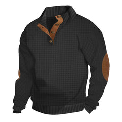 Men's Checkered Casual Pullover Sweatshirt