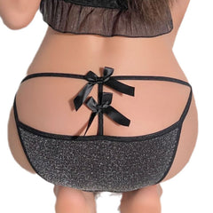 High Elastic Comfortable Ice Silk Sexy Sequined Panties
