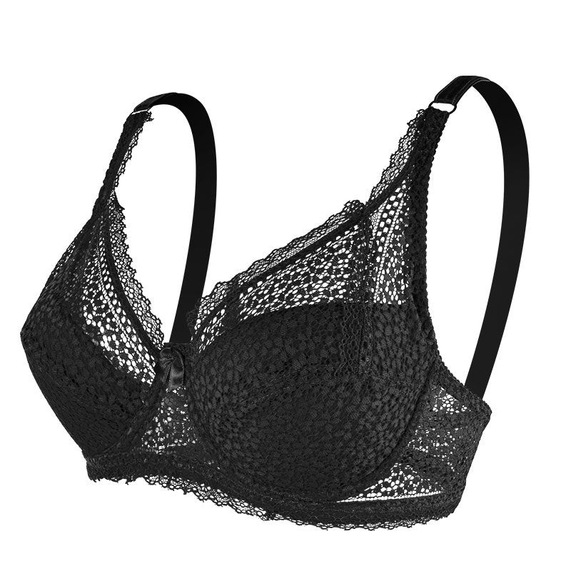 White Lace Breathable Comfort Bow Bra