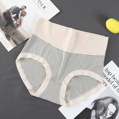 Women's High Waist Tummy Control Plus Size Antibacterial Pure Cotton Crotch Briefs
