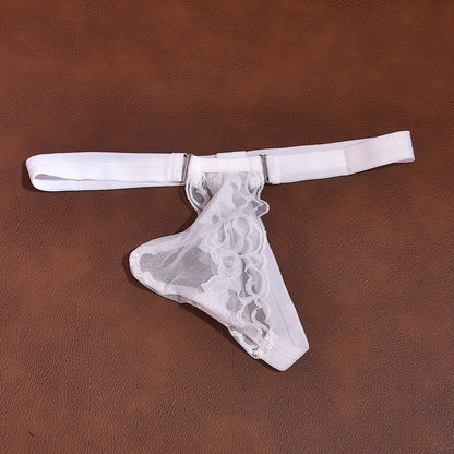 Men's Lace Transparent Sexy Thong