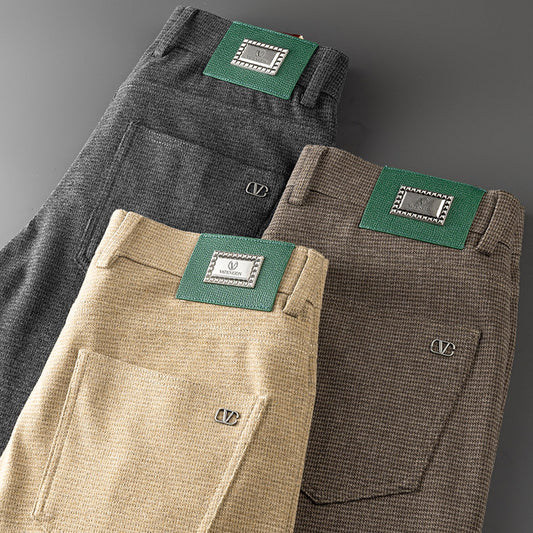 2024 Winter Thick Wool Warm Straight Business Casual Pants