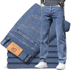 Men's High-end Loose Straight Casual Large Size Versatile Stretch Jeans