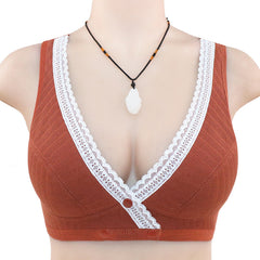 New Lace Front Button Bra