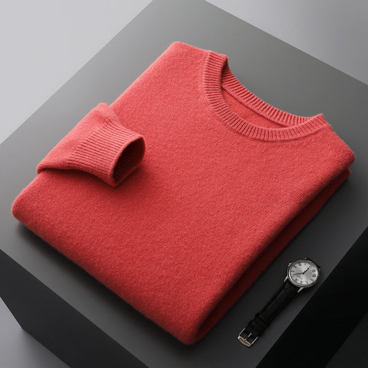 Men's New Autumn and Winter Round Neck Thickened Wool Sweater