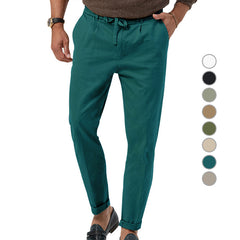 Men's Trendy Business Casual Large Size Straight Solid Color Trousers