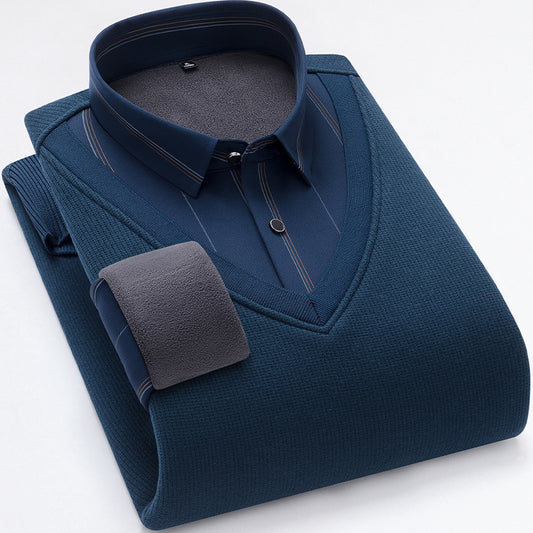 Men's Thermal Fake Two Piece Shirt