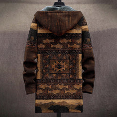 Men's Zipper Hooded Thick Fleece Jacket