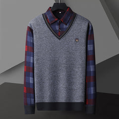 New men's fleece thickened warm shirt