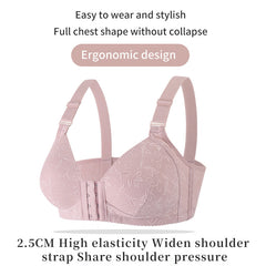 Thin front buckle bra without wires