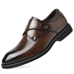 New Men's Velcro Gentleman Leather Shoes