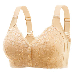 Front buttoned thin large size comfortable non-wired bra