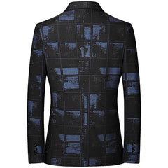 Men's Plaid Elastic Trendy Casual Blazer
