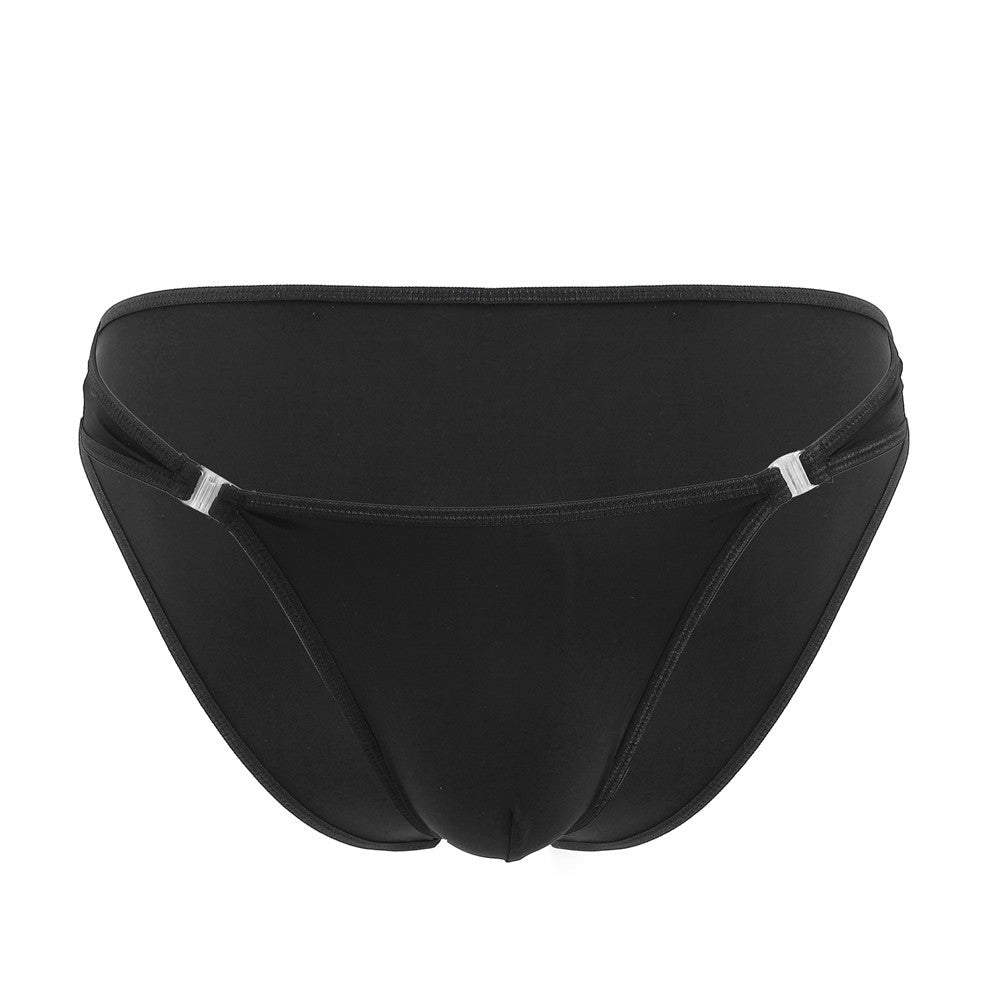 Men's New Unbuttonable Ice Silk Transparent Low-waist Briefs