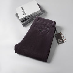 Men's New High-end Business Casual Stretch Winter Corduroy Casual Pants
