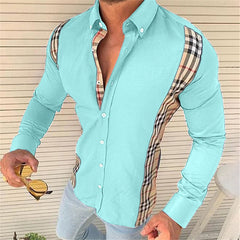 2023 New Men's Printed Plaid Stripe Casual Oversized Shirt