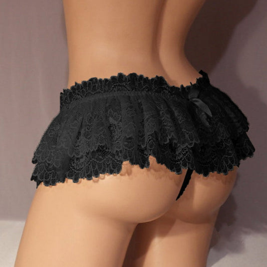 Sexy Lace Mini Tight Thong Skirt