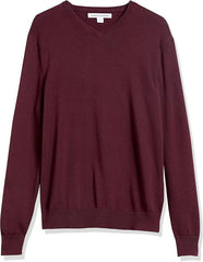 Men's Solid Color V-neck Sweater