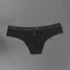 Men's Nylon Low-Rise Fashion Solid Color Sexy Boxer Briefs