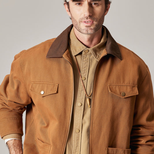 Men's Retro Workwear Outdoor Lapel Loose Jacket