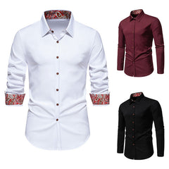 Men's Colorblock Long Sleeve Shirt