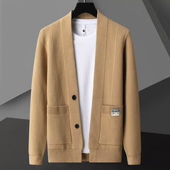 2024 Men's Pocket Printed Casual Loose Cardigan