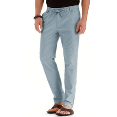 Men's Business Casual Loose Large Size Elastic Waist Cotton Versatile Solid Color Sweatpants