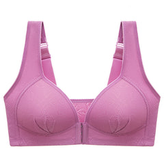 Thin Front Button Push Up Comfortable Wireless Bra