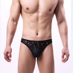 Men's Mesh Transparent Sexy Lace Thong