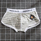 Men's Pure Cotton Sport Breathable Low-rise Striped Boxers